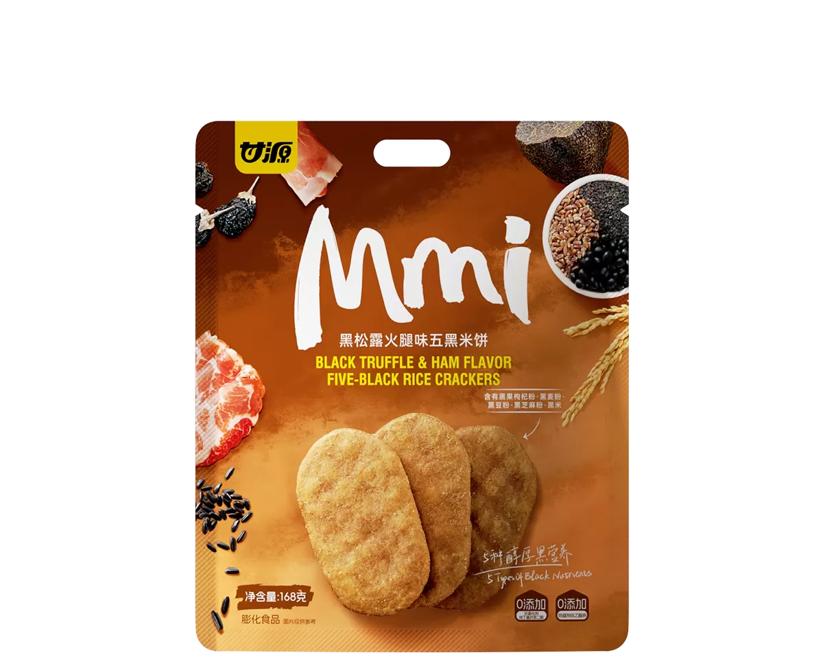 Five-Black Rice Cracker Black Truffle & Ham Flavor 168G