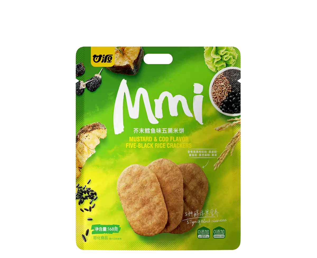Five-Black Rice Cracker Mustard & Cod Flavor 168G