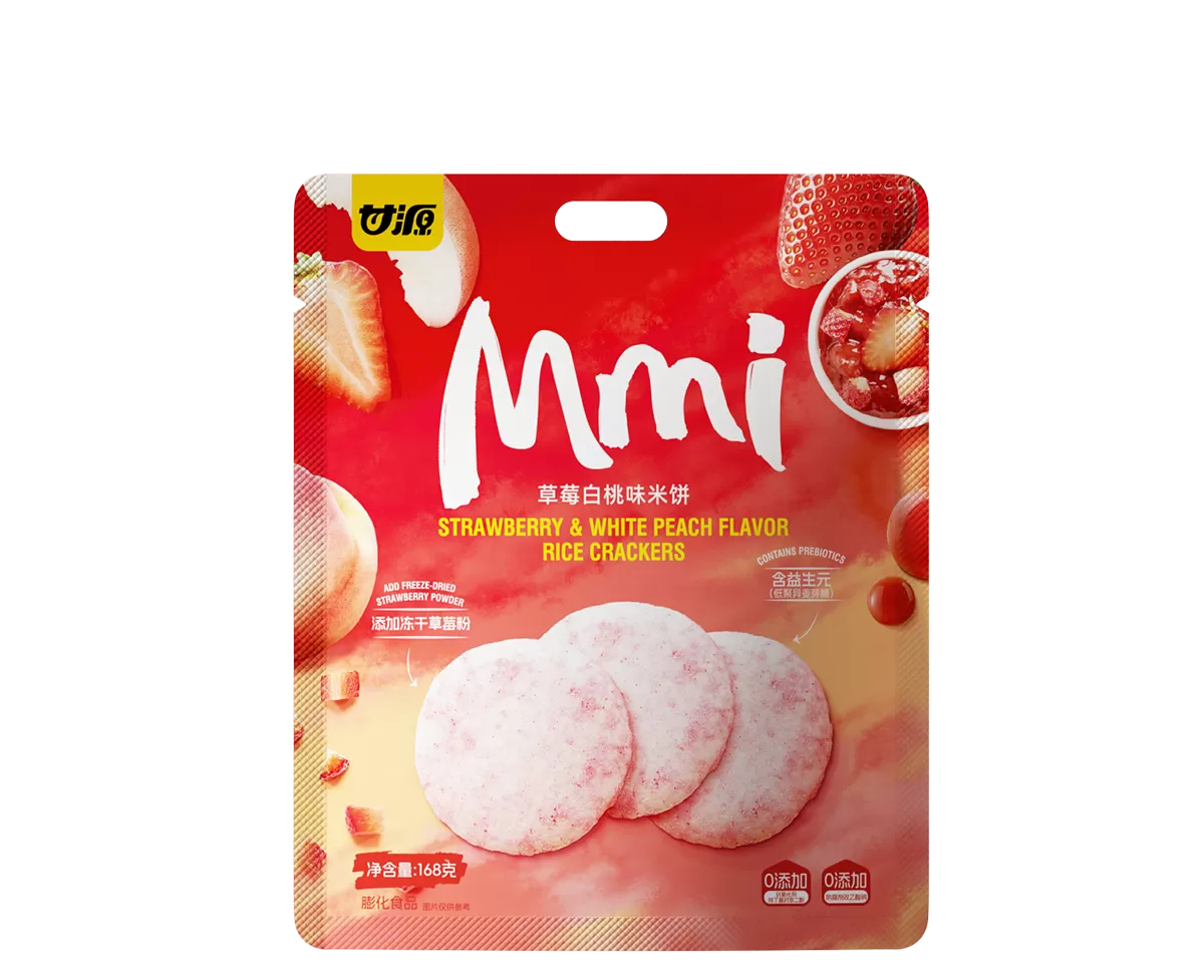Rice Cracker Strawberry & Peach Flavor 168G